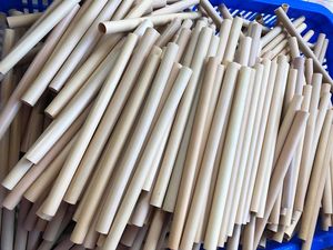Paja de bambú orgánica ecológica, Pajita de bebida de bambú biodegradable sostenible - Product Image 2