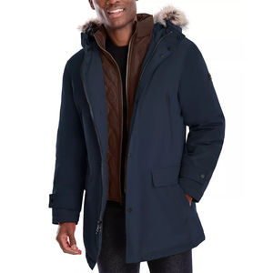 Parka pour homme de qualité supérieure, grande taille, imperméable, pour l'extérieur, toute l'hiver, coupe-vent, capuche réglable, vêtement d'extérieur épais, long - Product Image 1