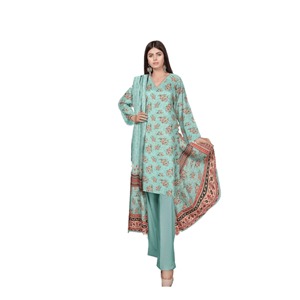 Trois pièces indiennes Lawn salwar kameez vêtements de créateurs indiens pour filles dernier vente en gros indien Pakistan shalwar kameez - Product Image 1