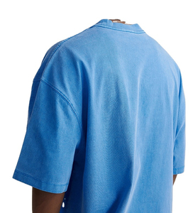 Wholesale Custom OEM 2026 New Arrive 100%Cotton Heavy Washed Solid Color T-Shirt Plus Size Men's Short Sleeve Oversize <b>Tshirt</b> - Product Image 4