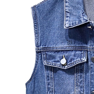 Chaleco Vaquero de Lona Más Vendido para Hombre, Invierno, Casual, Logotipo Personalizado, Alta Calidad, Chaqueta sin Mangas a la Moda - Product Image 6