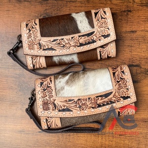 กระเป๋าคลัทช์หนังวัวแบบมีเครื่องมือสำหรับแกะสลักมาใหม่กระเป๋าคลัทช์มีสไตล์กระเป๋าสตางค์หนังสไตล์ตะวันตก - Product Image 1