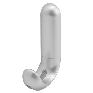 Gancio adesivo/a vite, argento opaco - Product Image 1