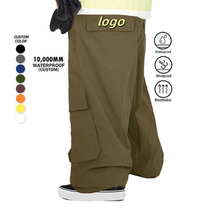 Pantalones de snowboard de esquí con calefacción desmontable unisex, impermeables, de invierno, holgados, de pierna ancha, cargo/ropa de calle, precio asequible - Product Image 1