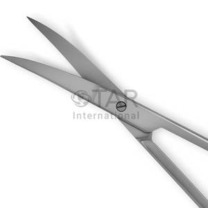 Tijeras de Laboratorio de Carburo de Tungsteno con Iris, Curvadas a 45°, Mango de Anillo Dorado, Instrumentos Médicos de Corte Quirúrgico Profesional - Product Image 4