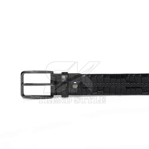 Ceinture en cuir moderne à effet croco, cuir souple, confort premium et look élégant, ceinture en cuir à effet croco - Product Image 4