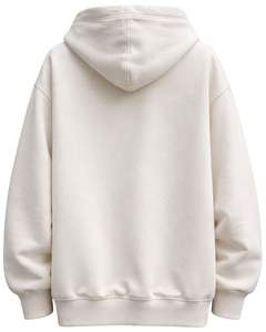Sweat-shirt à capuche en molleton blanc pour homme, personnalisé par le fabricant, uni, à capuche, décontracté, streetwear, chaud, en coton mélangé, haut - Product Image 2