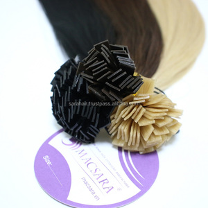 Macsara Vietnam vente chaude plat I V U pointe cheveux Double dessiné prélié pointe vierge extensions de cheveux humains génie trame disponible - Product Image 3