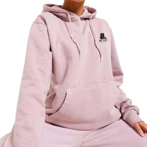 สเวตเชิ้ตโอเวอร์ไซส์ของผู้หญิงผ้าโพลีเอสเตอร์ผ้าฝ้ายโพลีเอสเตอร์ลวดลายสีทึบสำหรับฤดูหนาวแบบวินเทจซีดจาง - Product Image 3