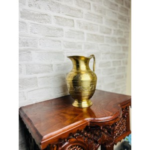 เหยือกทองเหลืองลายดอกไม้สีทองสำหรับตกแต่งบ้านสำหรับตกแต่งบ้านเหยือก India-1LTR ทันสมัยเป็นมิตรกับสิ่งแวดล้อมออกแบบได้ตามต้องการ - Product Image 6