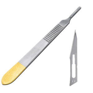 Manche de scalpel demi-or en acier allemand, porte-lames BP n° 3 pour chirurgie, porte-lames chirurgical - Product Image 6