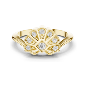 Anillo de Diamante de Laboratorio para Mujer, 0.153 CT, Claridad VVS-VS, Oro de 18K, 14K, 10K y Plata 925, Oro Rosa, Amarillo, Blanco y Moissanita - Product Image 3