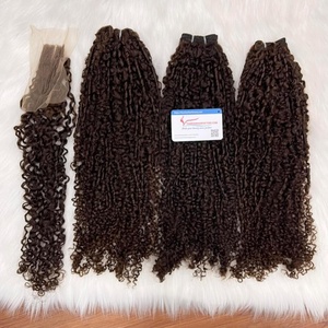 Vente de produits vapeur pixie curl bundle de cheveux 100% extensions de cheveux humains vietnamiens bruts meilleure qualité avec prix de gros - Product Image 6