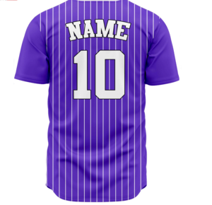 Maillot de baseball antibactérien à séchage rapide et respirant pour hommes avec motif à fines rayures Logo personnalisé personnalisé nom - Product Image 3
