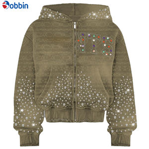 Sudadera con Capucha de Algodón con Pedrería para Hombre, Diseño Moderno, Novedad - Product Image 1