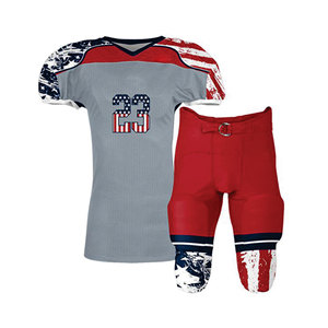 Uniformes de football américain unisexes personnalisés respirants, tailles XL et plus, maillots personnalisés avec des motifs imprimés, antibactériens, séchage rapide, vêtements de sport - Product Image 4