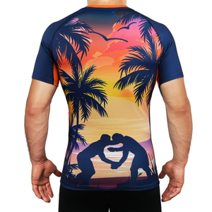 Camisas de compresión de manga corta de alta calidad para mujer, venta al por mayor, raglán en blanco, protector contra sarpullidos, función elástica personalizable con su logotipo - Product Image 2