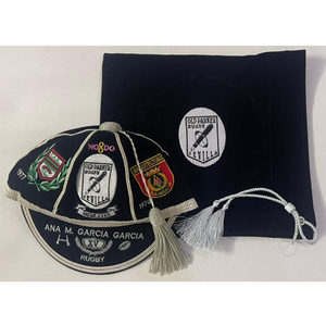 Las mejores gorras tradicionales de Rugby con honores, gorra holgada de Cricket con trenza plateada y borla - Product Image 5