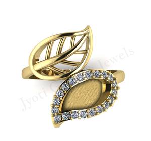 ชุดเครื่องประดับ CZ ลายใบไม้คู่ทำจากเรซินขี้เถ้าทำจากเรซินของขวัญแต่งงานแหวน925เงินสเตอร์ลิงแสนหวานสำหรับงานแต่งงาน - Product Image 5