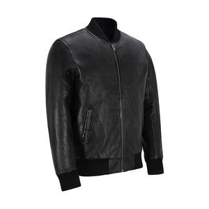 Veste en cuir bomber tendance fabriquée au Pakistan Prix bas Vestes en cuir pour hommes Vente en gros Fabrication sur mesure - Product Image 3