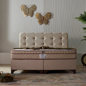 Lit de couchage européen en bois massif élégant de haute qualité, double caractéristique, lit queen king size en tissu, meubles turcs - Product Image 4