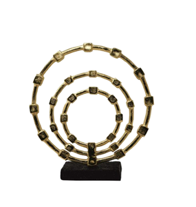 Decoración de Mesa Estilo Granja, Decoración de Interiores Moderna, Arte Metálico en Forma de Barco Pulido en Oro, Estilo Campestre - Product Image 2