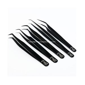 Pinzas de Alta Calidad con Punta de Fibra para Extensión de Pestañas, Agarre de Diamante de 45 Grados, Acero Inoxidable Resistente para Artistas Profesionales de Pestañas - Product Image 2