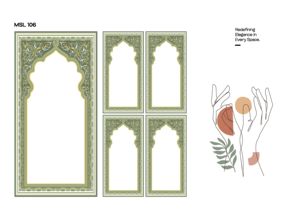 ANNEXY INTERNATIONAL MSL Flux Carreaux en porcelaine vitrifiée brillante 3D 600x1200mm Épaisseur 8,5MM Hôtels contemporains Appartements - Product Image 5