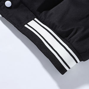 Chaqueta universitaria con cuello levantado para hombre, nuevo producto, explosión de invierno, logotipo bordado a la moda, bombardero universitario de béisbol para hombre - Product Image 5