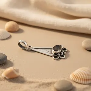 สร้อยคอจี้เงินแท้ 925 สำหรับผู้หญิง ชุบโรเดียม ประดับด้วยพลอยโกเมน ควอตซ์ โทแพซ อเมทิสต์ และอาเกต ของขวัญเครื่องประดับ - Product Image 1