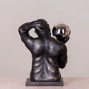 Décoration classique et contemporaine Figures et Statues d'homme 55Cm Statue de penseur Décoration Bureau à domicile - Product Image 6