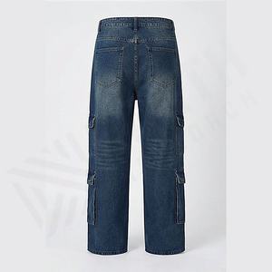 Pantalones Vaqueros de Mezclilla Personalizados de Alta Calidad para Hombre, Pantalones de Moda Premium con Estampado de Cintura Alta, Estilo Vintage Lavado, Bolsillos, Color Personalizado - Product Image 2