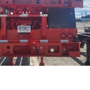 Semirremolque plano de acero y aluminio de 40 pies Semirremolque contenedor con remolques de camión de neumáticos 12r22.5 - Product Image 6