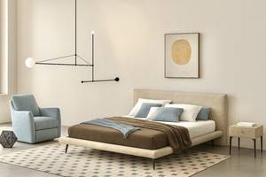 Cama Lorenzo | Cama Plataforma Flotante Moderna | Diseño Tapizado Minimalista | Cama Modern Flotante para Dormitorio - Product Image 5