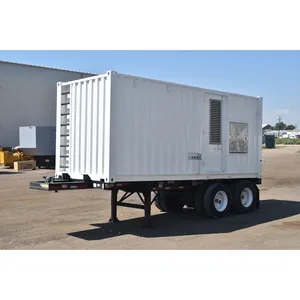 Groupe électrogène diesel industriel triphasé d'occasion 500 kW, sortie 277/480 V, sur remorque, pour alimentation de secours commerciale - Product Image 1