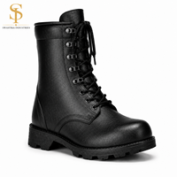Bottes tactiques de défense en cuir noir de haute qualité pour hommes, imperméables, respirantes, confortables SUPER FORCE BT-SW-01