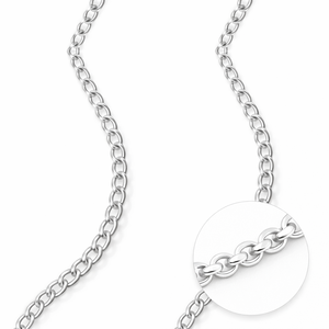 925 Sterling Silver <b>Cable</b> Chain 2.5mm 18K Gold Plated Beads Jewellery Findings Sold Per Inch with Individual Bag Packaging - Product Image 1