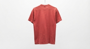 เสื้อยืดเจอร์ซีย์สีแดงล้วน ผู้ชาย ผ้าฝ้าย 100% ทรงปกติ แขนสั้น คอกลม เสื้อเปล่า สตรีทแวร์ ลำลอง - Product Image 2