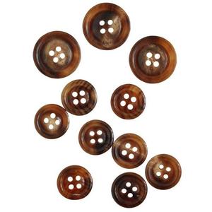 Únicos botones de cuerno de buey de 4 agujeros para manualidades hechas a mano - Product Image 5