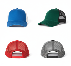 Gorra Trucker de Terciopelo Lisa a la Moda, Gorra de Béisbol con Espalda de Malla Transpirable y Cierre a Presión, Gorra de Béisbol Lisa para Diseño Personalizado - Product Image 3