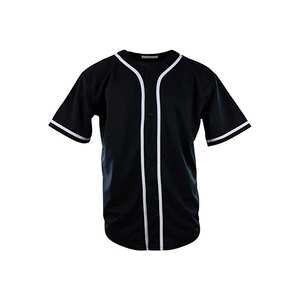 Jersey de béisbol unisex hecho en Pakistán 100% poliéster de la mejor calidad al por mayor transpirable de secado rápido personalizable con cuello en V - Product Image 5