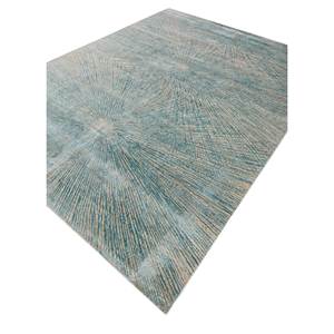 Uvenuti Abstract Pattern Beige & <b>Brown</b> Hand Knotted <b>Wool</b> & Bamboo Silk Rug for Home LRB-5005 - Product Image 2