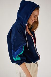 Moda Casual logotipo personalizado con capucha hombres mujeres sudaderas estampado de gran tamaño 100% poliéster sublimación sudaderas con capucha en blanco ajuste suelto - Product Image 5