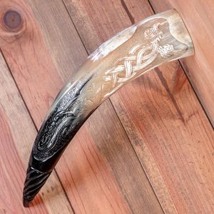 Soporte para Cuerno Vikingo de la Mejor Calidad, Ecológico, Hecho a Mano, Tamaño Personalizable, Forma Natural, Diseño de Imitación Antigua para Mead - Product Image 3