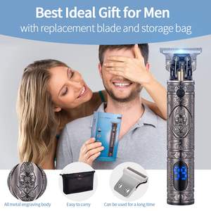 Cortadora de Pelo Profesional Recargable Inalámbrica para Hombres, Recortadora de Precisión con Cuchilla en T de Cero Espacio, Batería para Barberos RV - Product Image 4