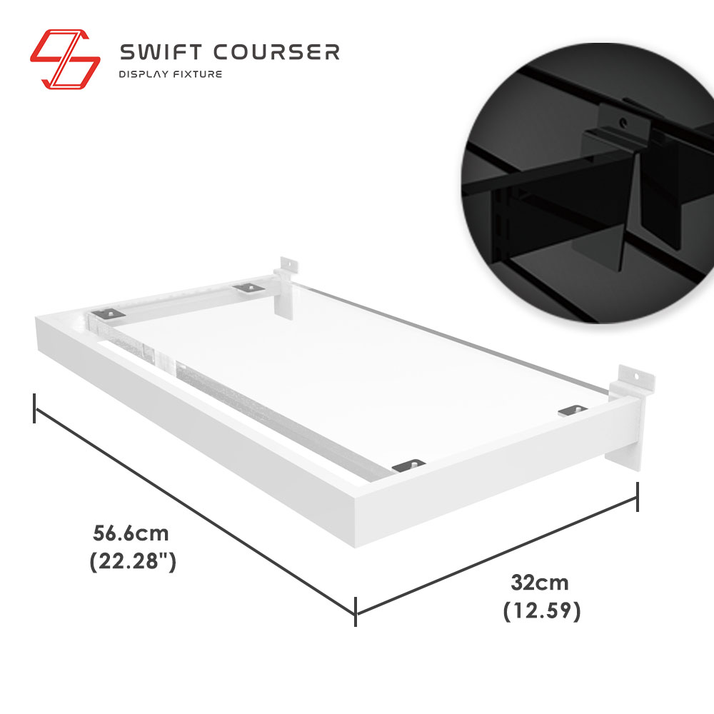 Frame (White) + Glass Shelf