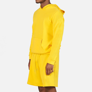 Ensemble sweat à capuche et short personnalisés en coton éponge 2024 vêtements sweat à capuche court et jogging ensemble survêtement délavé à l'acide survêtement pour hommes - Product Image 3