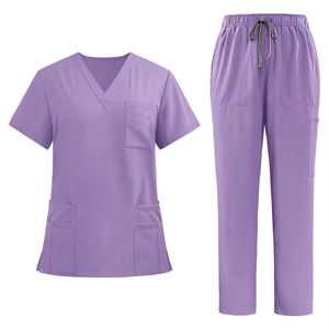 Ensemble de gommage uniforme de spa pour les salons de santé et le personnel de bien-être tenue en tissu doux confortable avec haut unisexe et pantalon assorti - Product Image 2