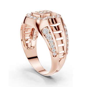 Bague pour femme sertie de diamants et de moissanites, 0,814 CT VVS-VS EF, diamants de laboratoire, or 18 carats, 14 carats, 10 carats et argent 925, rose - Product Image 4