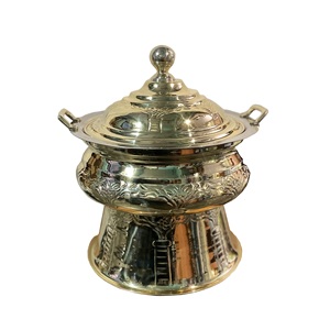 Ensemble buffet de chauffe-plats ronds en acier inoxydable chauffe-plats liquides et alimentaires chauffe-plats usagés chauffe-plats amovibles pour buffet - Product Image 3